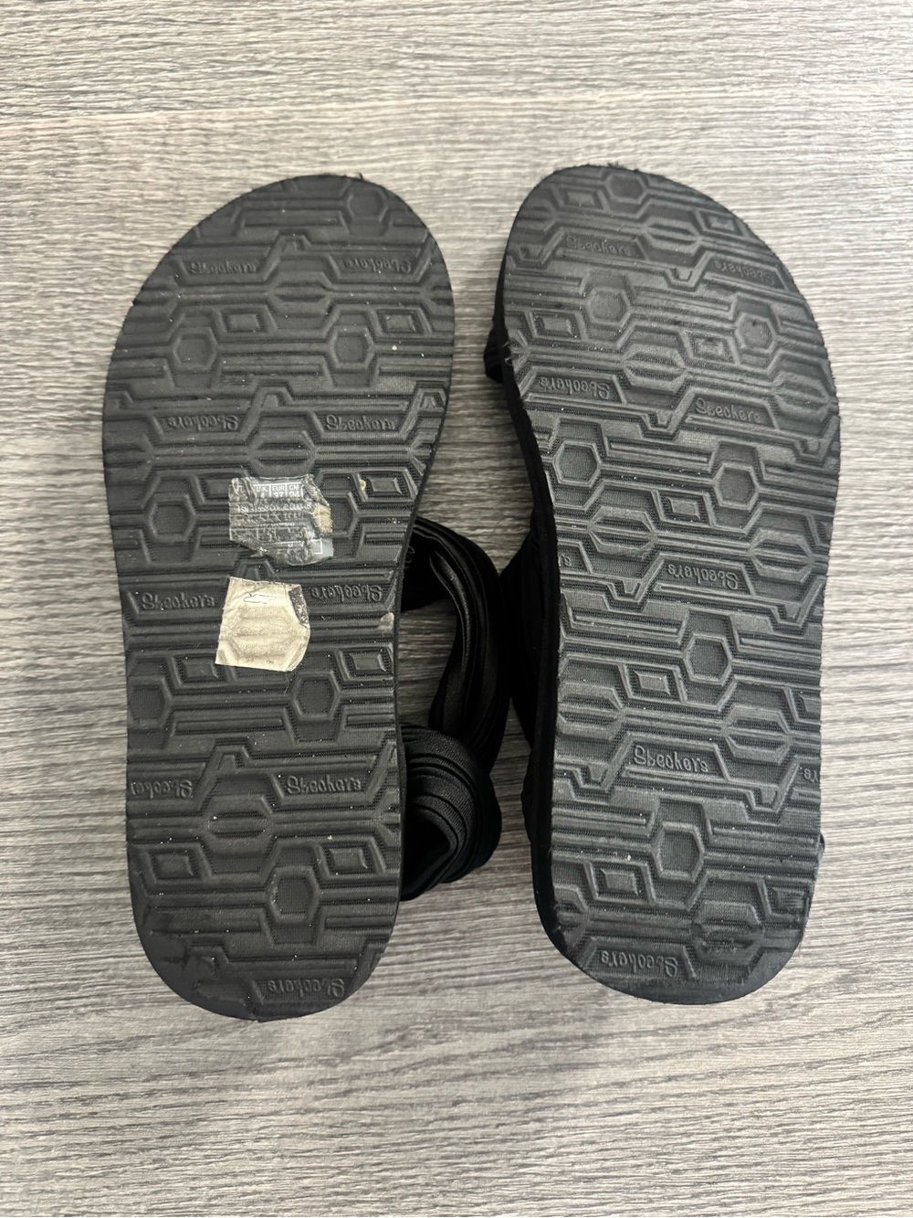 Skechers Cali Still Sky Sandals Yoga Foam Stretch Black Womens Size 7 - Picture 5 of 9